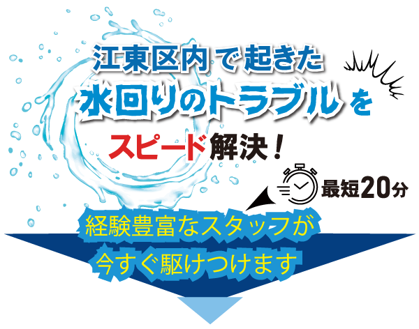水回りのトラブルをスピード解決
